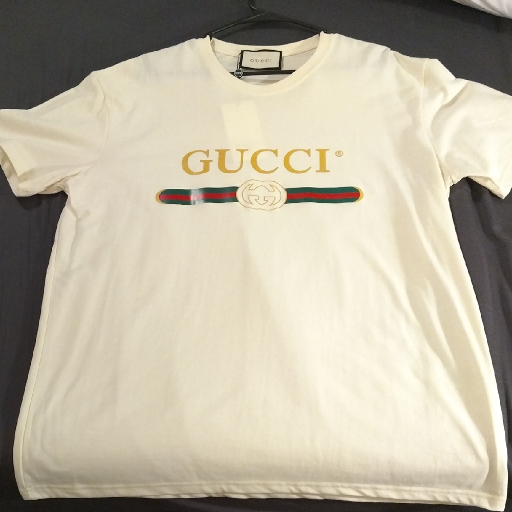Gucci Ivory Logo Tee for Men